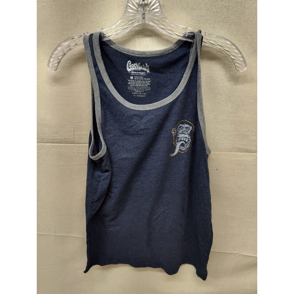Gas Monkey Garage Mens Tank Top‎ Navy Blue Dallas Texas Graphic Shirt Size M